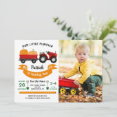 Herfst Autumn Pumpkin Tractor Boerderij Birthday Kaart (Staand voorkant)