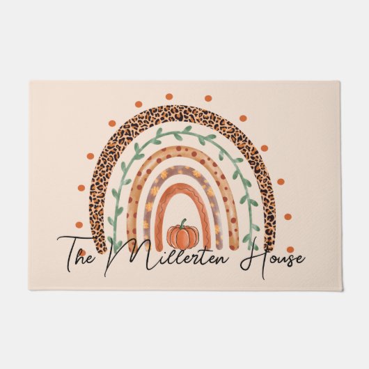 Herfst Autumn Rainbow Deurmat (Voorkant)