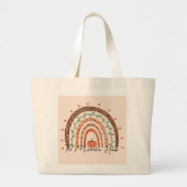 Herfst Autumn Rainbow gepersonaliseerd Grote Tote Bag (Voorkant)