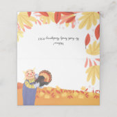 Herfst Autumn Scarecrow en Turkije Plaatskaartje (Buitenkant ongevouwen)