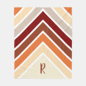 Herfst Autumn Specices Striped | Gepersonaliseerd Fleece Deken (Voorkant)