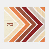 Herfst Autumn Specices Striped | Gepersonaliseerd Fleece Deken (Voorkant (Horizontaal))