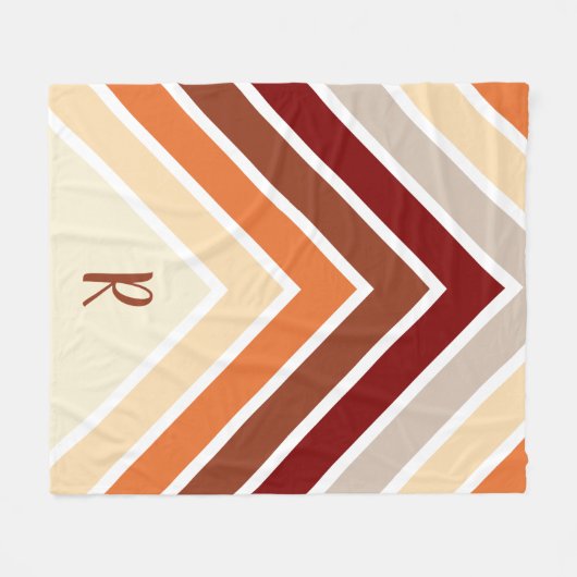 Herfst Autumn Specices Striped | Gepersonaliseerd Fleece Deken (Voorkant (Horizontaal))