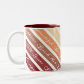 Herfst Autumn Specices Stripes & Words Tweekleurige Koffiemok (Links)