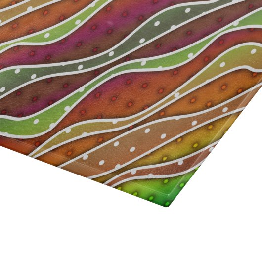 HERFST - AUTUMN STRIPES GLASS CUTTING BOARDS SNIJPLANK (Hoek)