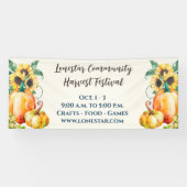 Herfst Autumn Sunflower Pumpkin Harvest Spandoek (Horizontaal)