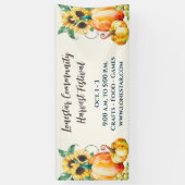 Herfst Autumn Sunflower Pumpkin Harvest Spandoek (Verticaal)