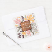 Herfst Autumn Thanksgiving Vierkante Sticker (Envelop)