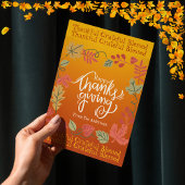 Herfst Autumn verlaat Schattigee moderne Happy Tha Feestdagenkaart