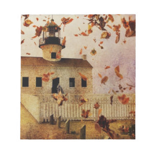 Herfst Autumn verlaat Westerne Country Church Chap Notitieblok