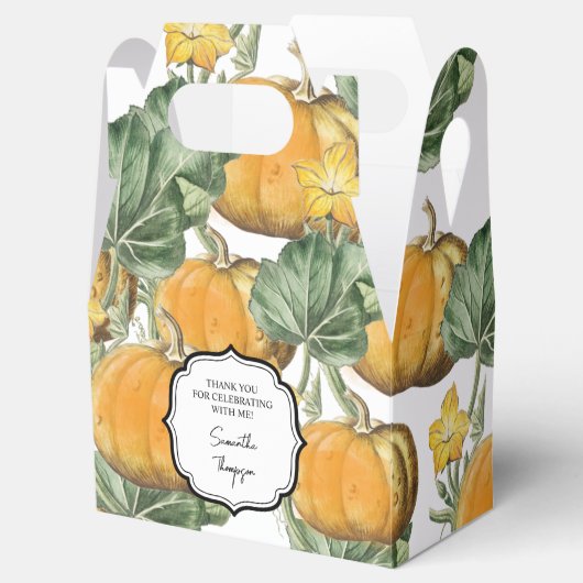 Herfst Autumn Waterverf  pompoenen Bedankdoosjes (Geopend)