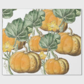 Herfst Autumn Waterverf pompoenen Cadeaupapier (Vlak)