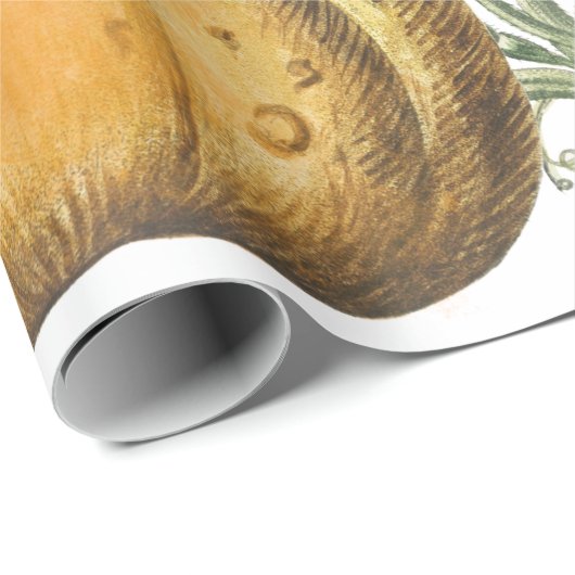 Herfst Autumn Waterverf  pompoenen Cadeaupapier (Rol Hoek)