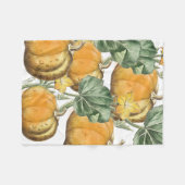 Herfst Autumn Waterverf  pompoenen Fleece Deken (Voorkant (Horizontaal))