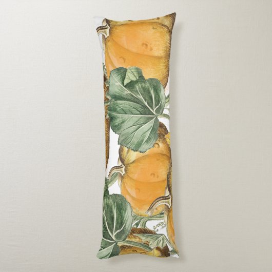 Herfst Autumn Waterverf pompoenen Lichaamskussen (Achterkant (Verticaal))