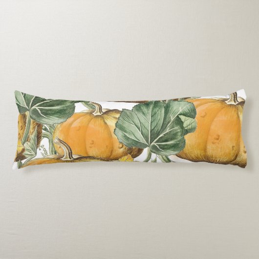 Herfst Autumn Waterverf pompoenen Lichaamskussen (Voorkant)
