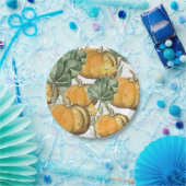 Herfst Autumn Waterverf  pompoenen Papieren Bordje (Feest)