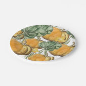 Herfst Autumn Waterverf  pompoenen Papieren Bordje (Gekanteld)