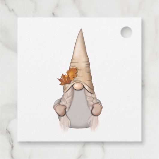Herfst Autumn Whimsical Nordic Harvest Gnomes Bedankjes Labels (Achterkant)