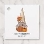 Herfst Autumn Whimsical Nordic Harvest Gnomes Favo Bedankjes Labels (Voorkant)