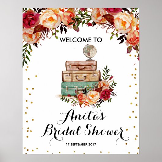 Herfst AutumnTraveling van welkomstteken Poster (Voorkant)