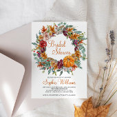 Herfst Autunm Pumpkin Bridal Shower Invitation Kaart