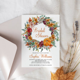 Herfst Autunm Pumpkin Bridal Shower Invitation Kaart