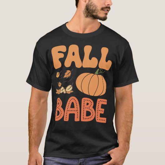 Herfst Babe Happy Halloween Vakantie T-shirt (Voorkant)