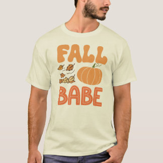 Herfst Babe Retro Herfst Pompoen Kruiden Coquette T-shirt