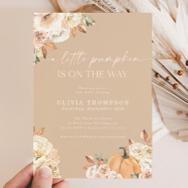 Herfst Baby Baby shower | Boho een kleine pompoen Kaart