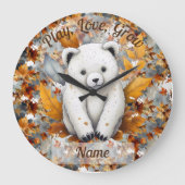 Herfst Baby Beer Grote Klok (Voorkant)