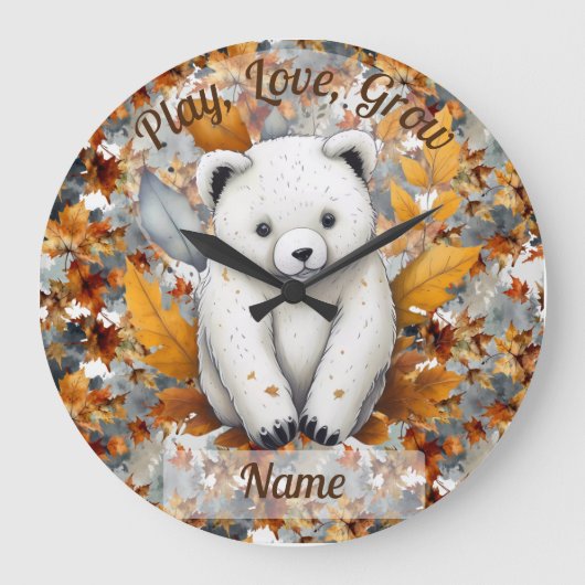 Herfst Baby Beer Grote Klok (Voorkant)