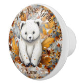 Herfst Baby Beer Keramische Knop (Rechts)