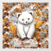 Herfst Baby Beer Raamsticker (Vel)
