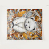 Herfst Baby Beer Wandkleed (Voorkant (horizontaal))