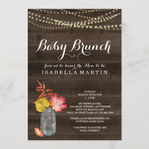 Herfst Baby brunch uitnodiging