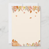 Herfst baby douche uitnodigingen - een beetje pomp (Achterkant)