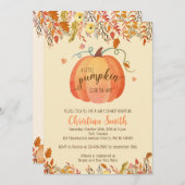 Herfst baby douche uitnodigingen - een beetje pomp (Voorkant / Achterkant)