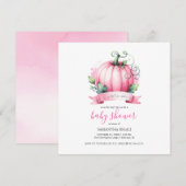 Herfst baby douche uitnodigingen kleine pompoen me (Voorkant / Achterkant)