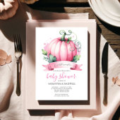 Herfst baby douche uitnodigingen kleine pompoen me