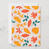 Herfst baby eerste verjaardagsuitnodiging kaart (Achterkant)