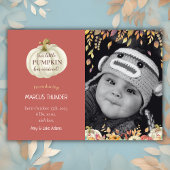 Herfst Baby Geboortefotoaankondiging Aankondiging