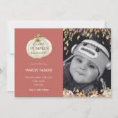 Herfst Baby Geboortefotoaankondiging Aankondiging (Voorkant)