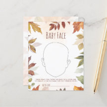 Herfst Baby Gezicht Baby shower Spelletjes