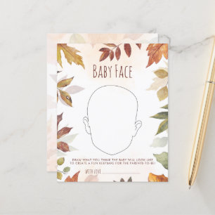Herfst Baby Gezicht Baby shower Spelletjes