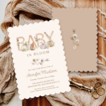 Herfst Baby in Bloom Baby shower Uitnodiging