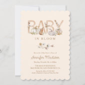 Herfst Baby in Bloom Baby shower Uitnodiging (Voorkant)