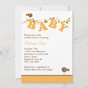 Herfst Baby Invitatie Kaart