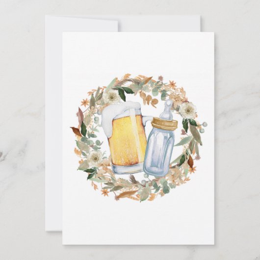 Herfst Baby is de Uitnodiging van het Baby shower (Achterkant)