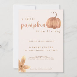 Herfst Baby Meisje Douche | Een kleine pompoen Kaart